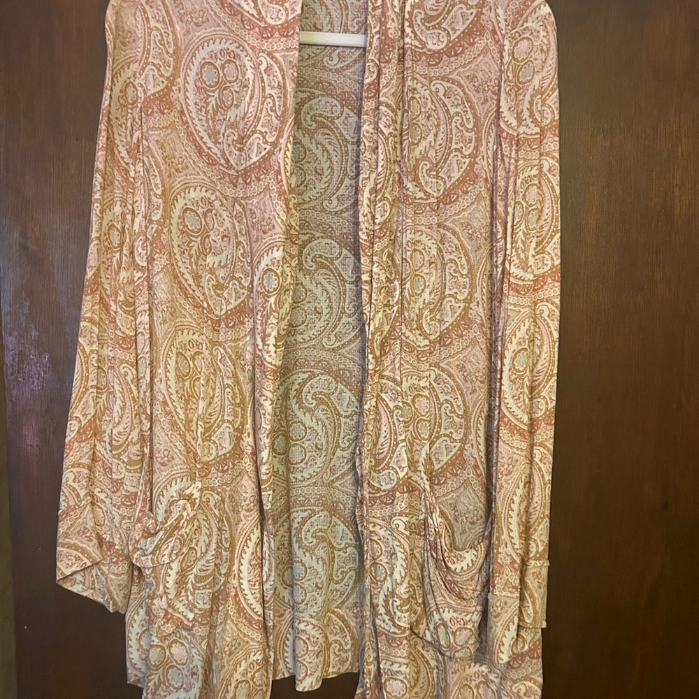 Free People paisley robe xs